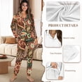 thumbnail image 6 of DISNIMO Boho Mandala Flower Print Womens Pajamas Sets 2 Piece Lounge Set Long Sleeve Sleepwear with Long Pants Comfy Soft Loungewear Nightwear, 6 of 7