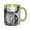 Green, variant on Embossed Pink Floral Coffee Mug Fun Custom Ceramic Mugs 11oz Pink