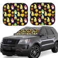 thumbnail image 2 of Uemuo Gnomes With Sunflowers Printed 2 PCS Car Windshield Sun Shade, Auto Sun Heat and UV Rays Blocker, Foldable Automotive Front Window Sunshade Protector, 2 of 7