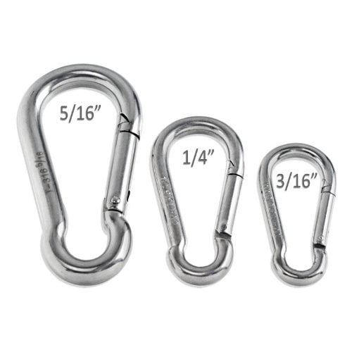 DGQ 3-in Galvanized Steel Spring Snap Set of 5 Carabiner Snaps Hooks Clip 220-Pound Capacity