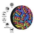 thumbnail image 4 of Goofa Vintage Audio Cassettes Pattern Universal Tire Cover for Jeep, SUV, Truck, and Trailer – Waterproof, UV-Resistant,Easy to Install, Fits 14"-17" Tires-17 inch, 4 of 6