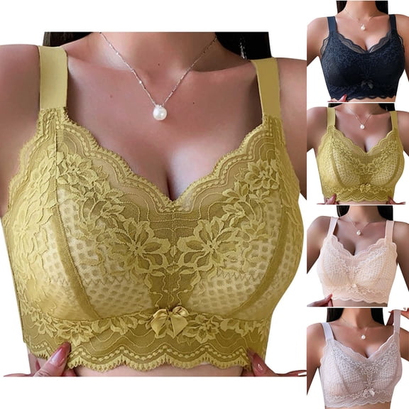 Fashion Sports Bras for Women Full Coverage Plus Size Printing Full Cup Bra Without Underwire Hold Side Breasts Sagging Daily Bra
