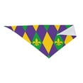 thumbnail image 2 of Honeii Mardi Gras print Pet Bandana，a stylish triangle accessory perfect for small to large dogs, puppies, and even cats, 2 of 5