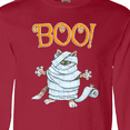 thumbnail image 4 of Inktastic Boo with Mummy Cat Long Sleeve T-Shirt, 4 of 5