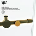 thumbnail image 3 of VIGO Elan 48 to 52 in. W x 74 in. H Sliding Frameless Shower Door in Matte Brushed Gold with 3/8 in. (10mm) Clear Glass, 3 of 15