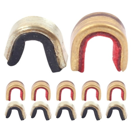 BERTDOMD 12pcs Bowstring Nocking Points Bow String Nocking Points Archery Bow String Metal Buckle Clip