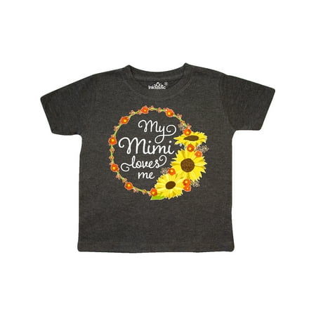 

Inktastic My Mimi Loves Me with Sunflower Wreath Gift Toddler Boy or Toddler Girl T-Shirt