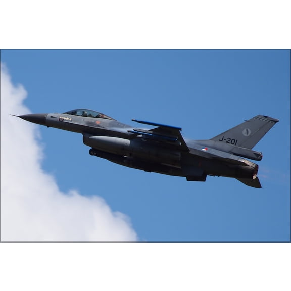 24"x36" Gallery Poster, General Dynamics F-16AM Fighting Falcon f-16