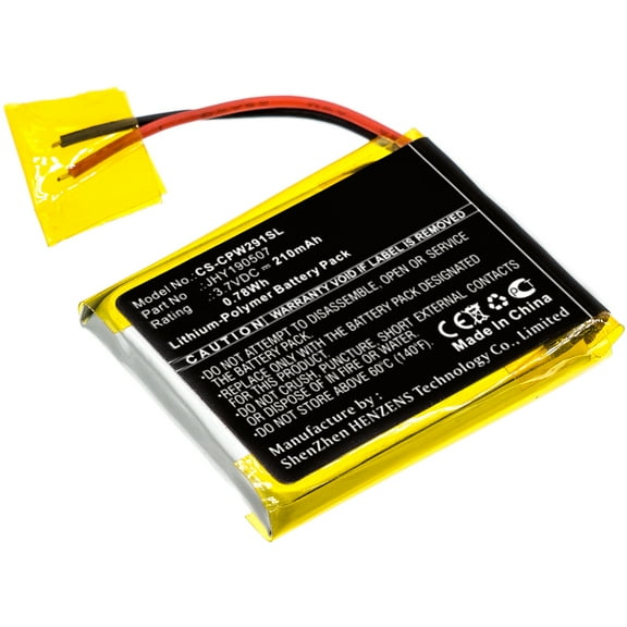 Replacement Battery for Compustar 2W901R-SS,JHY190507,210mAh