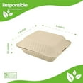 thumbnail image 2 of 9 inch Molded Fiber Hinged Containers | Tree-Less™ Compostable Molded Fiber, 2 of 3