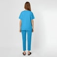 thumbnail image 6 of QHRMKOG Womens Scrub Sets , Modern V Neck Top & Jogger Pant with Multi Pockets Medical Nursing Stretch Soft Uniforms Work-Appropriate Sets Blue XL, 6 of 6