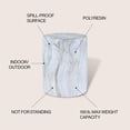 thumbnail image 5 of Troy 16" Modern Minimalist Faux Marble Column Indoor/Outdoor Accent Table, Gray/Gold, 5 of 8