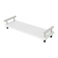 thumbnail image 3 of Organizador de lavabo de baño de secado instantáneo, bandeja de fregadero de secado rápido, versátil y minimalista. mango de plata blanca, 3 of 9
