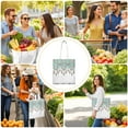 thumbnail image 3 of Bohemian Floral Canvas Tote Bag – Artistic Reusable Shopping Handbag, 3 of 6