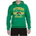 thumbnail image 2 of Wild Bobby City of Pittsburgh Hockey Fantasy Fan Sports Unisex Hoodie Sweatshirt, Kelly, Large, 2 of 5