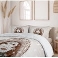 thumbnail image 6 of Ambesonne Winter Duvet Cover Sets, Lady in her Coat and Hoody, 2-King, Redwood and Beige, 6 of 7