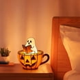 thumbnail image 6 of Djunllk Halloween 3D Ghost Night Light Battery-Powered LED Reading Book Lamp, Aesthetic Vintage Halloween Decorations Indoor Cozy Warm Ambient Cute Ghost Book Light for Bedside Desktop, Large 5.9", 6 of 8