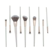 10 Piece Makeup Brush Set for Eyes and Face with Pop-up Brush Container. Candie Couture Brand.