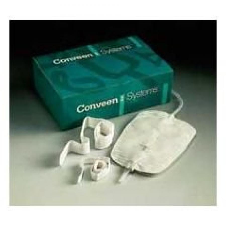 Conveen Security+ Urinary Leg Bag, 1500 mL, Anti-Reflux Valve, Sterile, 10 Count