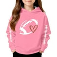 thumbnail image 3 of Gyujnb Youth Athletic Hoodie with Mixed Football Graphic Print for Fall Winter Versatile Stylish Outdoor Wear (Little Boys,Big Boys),3-4 Years, 3 of 4