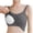 Dark Gray Bra, variant on HAPIMO Women Ruched Padded Cami Top For Built In Support And Trendy Casual Looks Black L