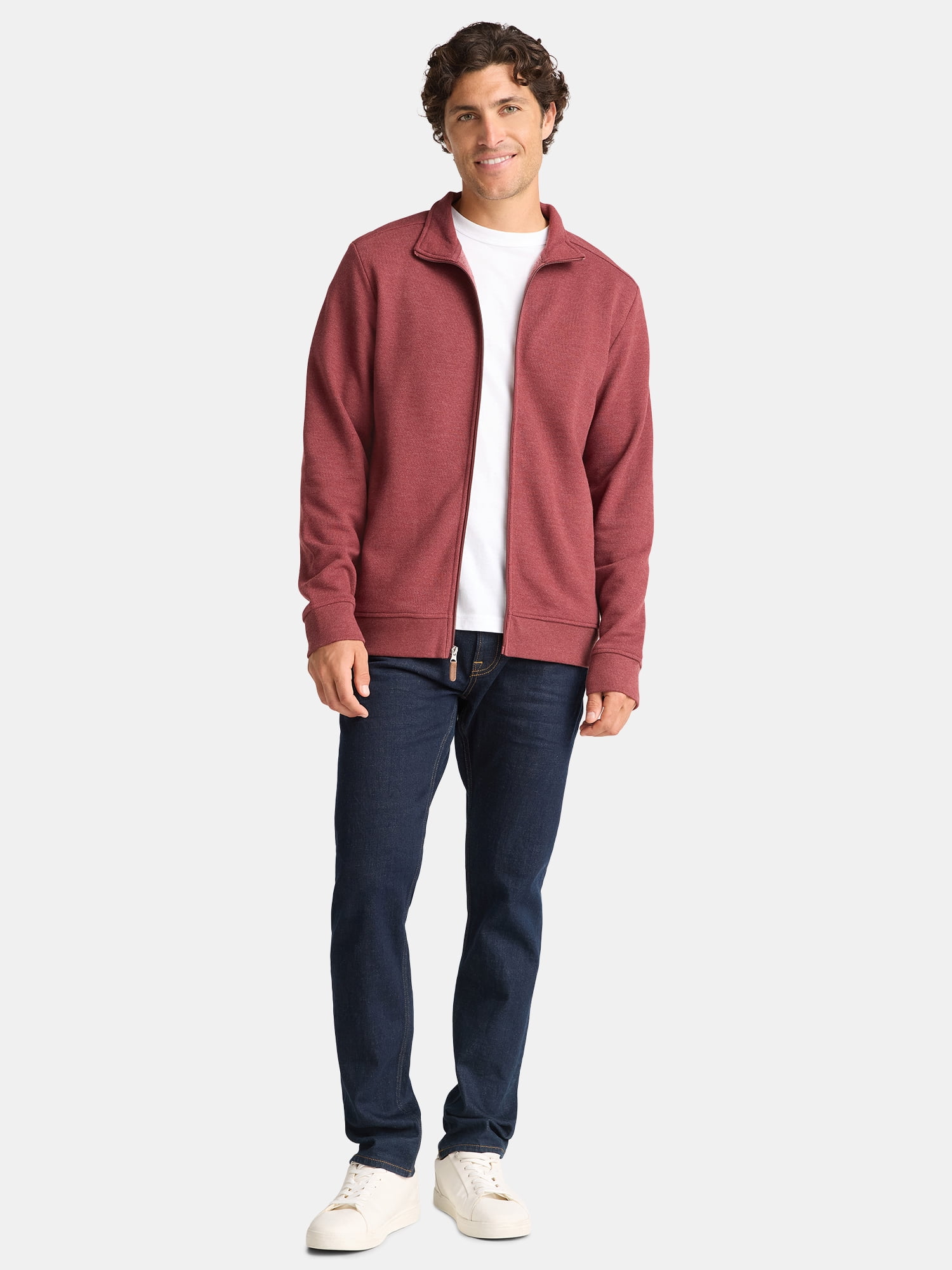 George Men's and Big Men's Full Zip Knit Jacket, Size XS-3XL
