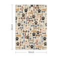 thumbnail image 3 of 4 Pcs Funny Kitchen Towels,Paw Prints and Bones Microfiber Dish Towels,Kitchen Tea Towels,Kitchen Towel Set (18" X 26"), 3 of 3