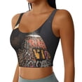 thumbnail image 2 of Fotbe Graffiti Cool Duck Sujetador Deportivo Largo sin Aros para Mujer con Almohadillas y Soporte Medio, Transpirable y Absorbente, Camiseta Tipo Chaleco o Tank Top-X-Large, 2 of 8