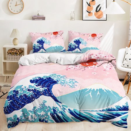 Hosima 3 Piece 3D Digital Printed Duvet Cover Full Size Bedroom Decorative Bedding Set,DEL64-King