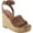 Dark Natural, variant on Womens GODINA Cushioned Footbed Faux Leather Wedge Sandals