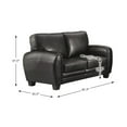 thumbnail image 3 of Lexicon Rubin Bonded Leather Loveseat in Black, 3 of 5