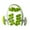 Green, variant on Siruishop 24 Wheel Muscle Roller Circle with Handle Massaging Tool for Body Thigh Yoga Pink