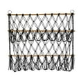 thumbnail image 1 of Baohd Stuffed Animals Net Hammock Cotton Rope for Playroom Home Decoration Nursery beige black 80x75cm, 1 of 6