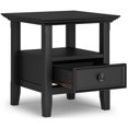 thumbnail image 2 of Trent Home Table d'Appoint Grand en Bois Massif avec Rangement en Noir, 2 of 6