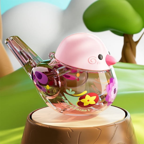 Baby bath water toy - Coloured Drawing Water Bird Whistle Bathtime Musical Whistle, Bird Whistle for Water Call, Novelty and Toys and Party Supplies, Musical Instrument(pink)