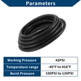 thumbnail image 4 of Unique Bargains Silicone Vacuum Tubing Hose Automotive Vacuum Line High Temperature 33Ft 9/16" 14mm ID 3mm Thickness 1 Pc Black 130PSI Max Pressure, 4 of 6