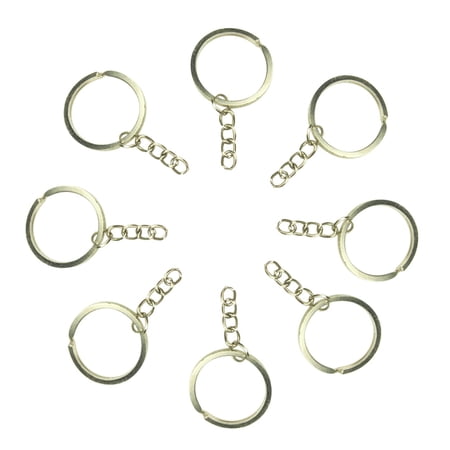FOMIYES Golden Keyring Chain Split Ring Finely Crafted Durable Metal 50Pcs