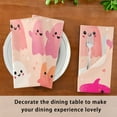 thumbnail image 6 of 6 Pack 20'' x20" Satin Table Napkins Dinner Napkins for wedding Party Decoration events Cute Light Pink Ghost, 6 of 6