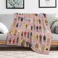 thumbnail image 2 of Wes Anderson Characters Printed Throw Blanket，Kids Adults Soft Lightweight Flannel Fleece Blanket for Couch Sofa Bed Living Room 60"×80", 2 of 7
