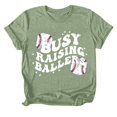 thumbnail image 5 of adviicd Chemises de Travail pour Femmes Hauts pour Femmes Grande Taille Été Manches Courtes Col Rond T-Shirt Ample Décontracté Vert Menthe, TG, 5 of 5