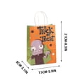 thumbnail image 3 of Sahpxhe Halloween Kraft Paper Gift Bags,Spooky Pattern Treat Bag with Handles,Reusable Party Favor Bags Candy Bags for Trick or Treat,8.3X5.9X3.1in Orange-B, 3 of 7