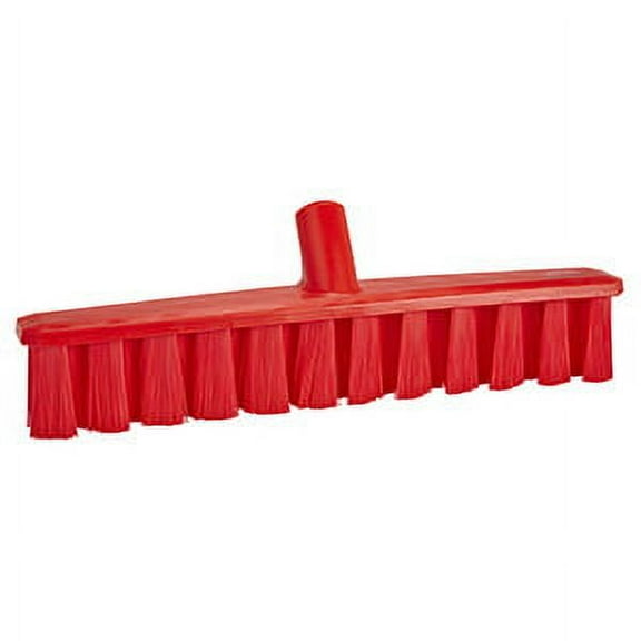 Vikan 16" UST Push Broom- Medium - Red (2 Units)