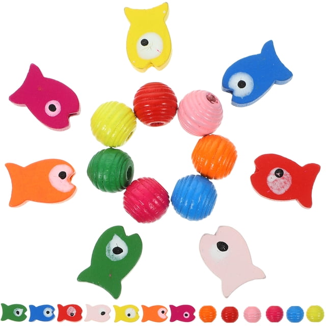 SHISUYAN 100 Pcs Parrot Bird Toy Multicolor DIY Accessories Wood Blocks Building Blocks Interactive Toys Bird Supplies