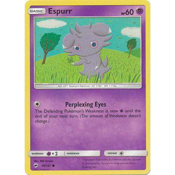 Pokemon Burning Shadows Espurr #59