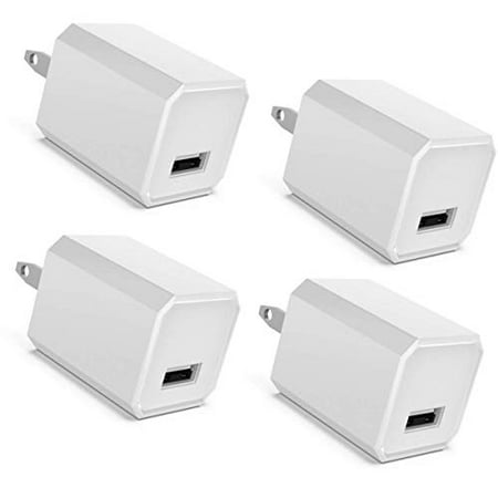 USB Wall Charger 5V 1A Portable Power Adapter One Port Cube Charging Block Compatible for Smart Phones Gadgets, Digital Devices & More (White