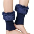 thumbnail image 1 of Women Autumn and Winter Short Turned Wool Warm Socks Boots Cover Knitting Wool Leg Protector, 1 of 4