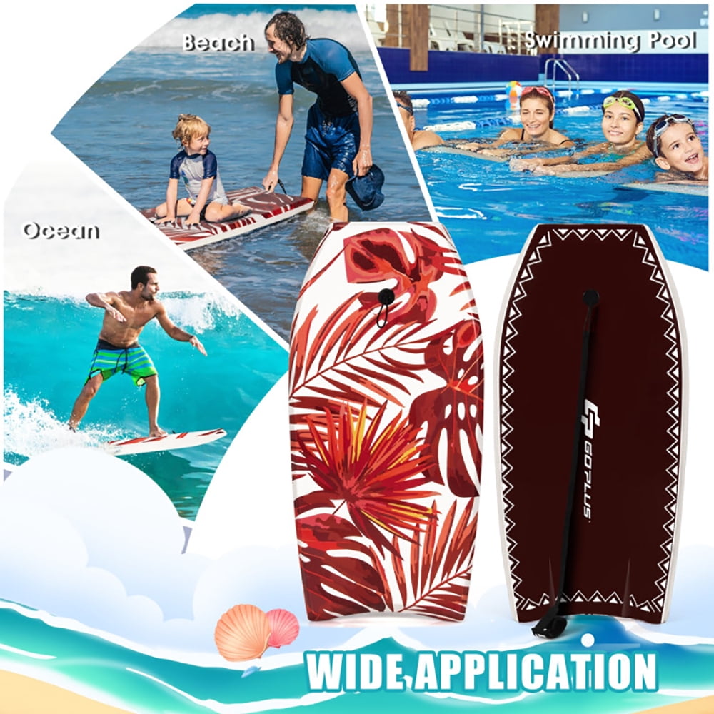Spaco 37 Inch Lightweight Surfboard With Fin EPS Core for Kids and Adults-M, Performance Fish Soft Top Surfboard for Kids and Adult
