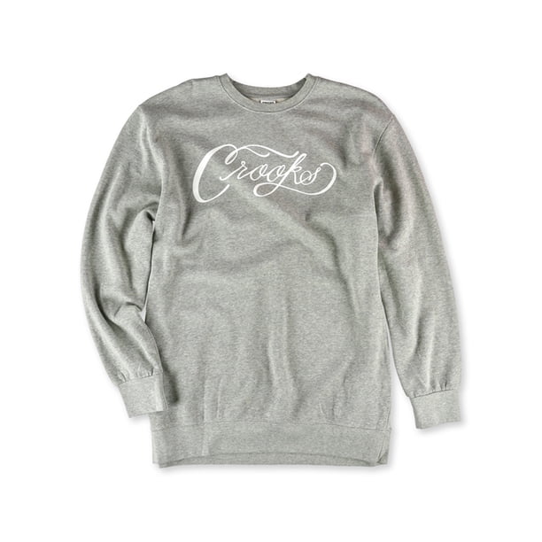 Crooks & Castles The Scripted Sudadera para Hombre, Gris, XX-Large