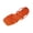 Orange, variant on Black Ladies Comfortable One Strap Flats Square Toe Lightweight Summer Slippers Flock Fabric