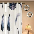 thumbnail image 5 of Subrtex Blackout Curtains Printed Window Drapes 2-Panel Gormmet Curtain ( 52'' x 84'' , White ), 5 of 6